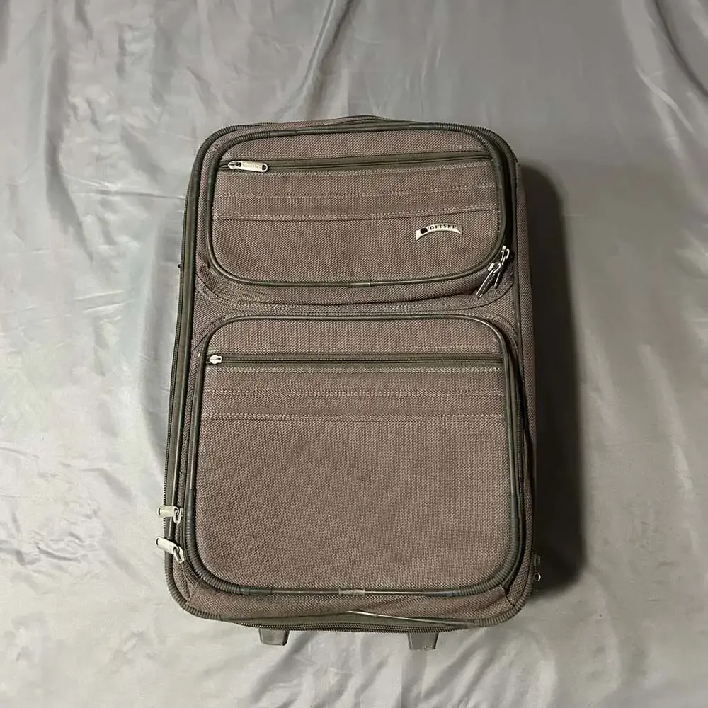 Delsey Grey Softside Rolling Carry-On Luggage